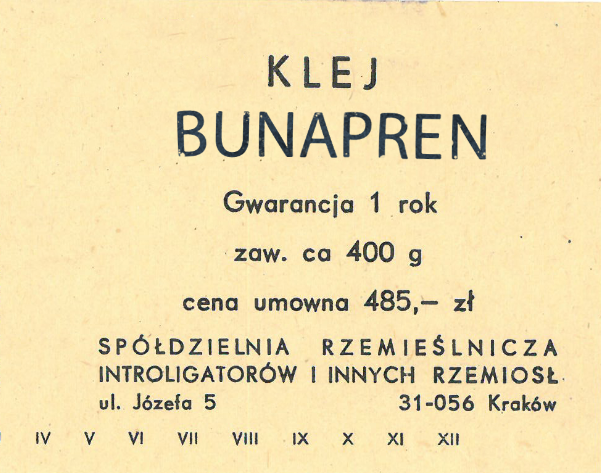 POWSTANIE KLEJU BUNAPREN Z KAUCZUKU BUNA